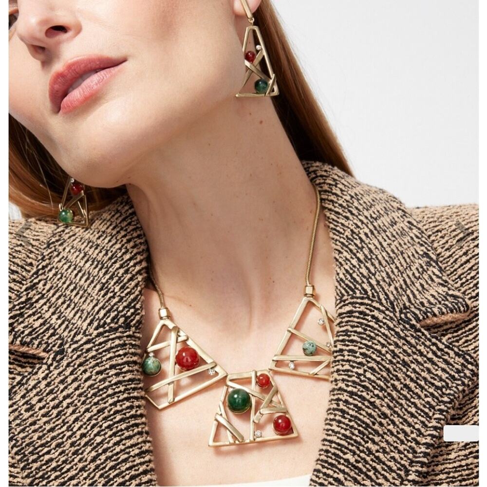 Chicos Beaded Bib Necklace NWT - Picture 2 of 4